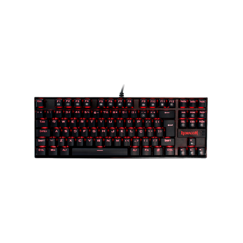Teclado Mecânico Redragon Gamer Kumara Led vermelho K552 Preto Switch Brown